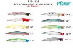 River Pop'n Catch 3D 90 9Cm 8G Popper Sahte Balık