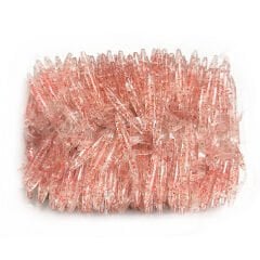 Sasi Silikon 5.5cm 200P Şeffaf Kırmızı Simli