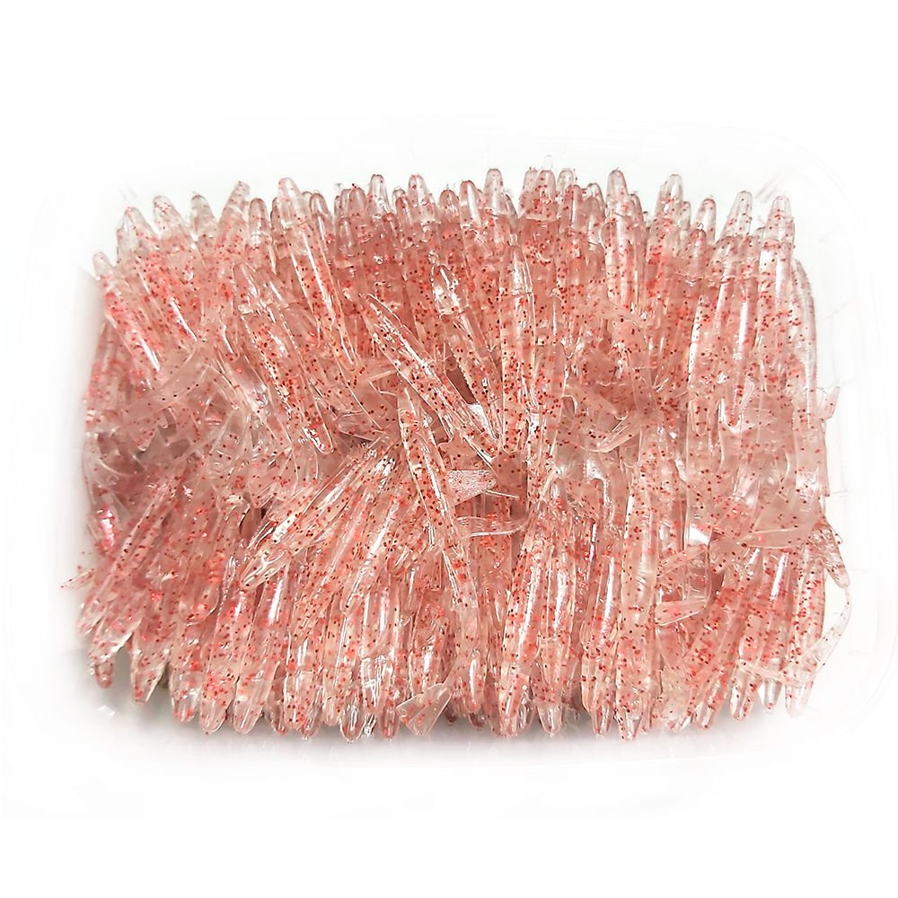 Sasi Silikon 6.5cm 100P Şeffaf Kırmızı Simli