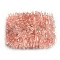 Sasi Silikon 6.5cm 100P Şeffaf Kırmızı Simli