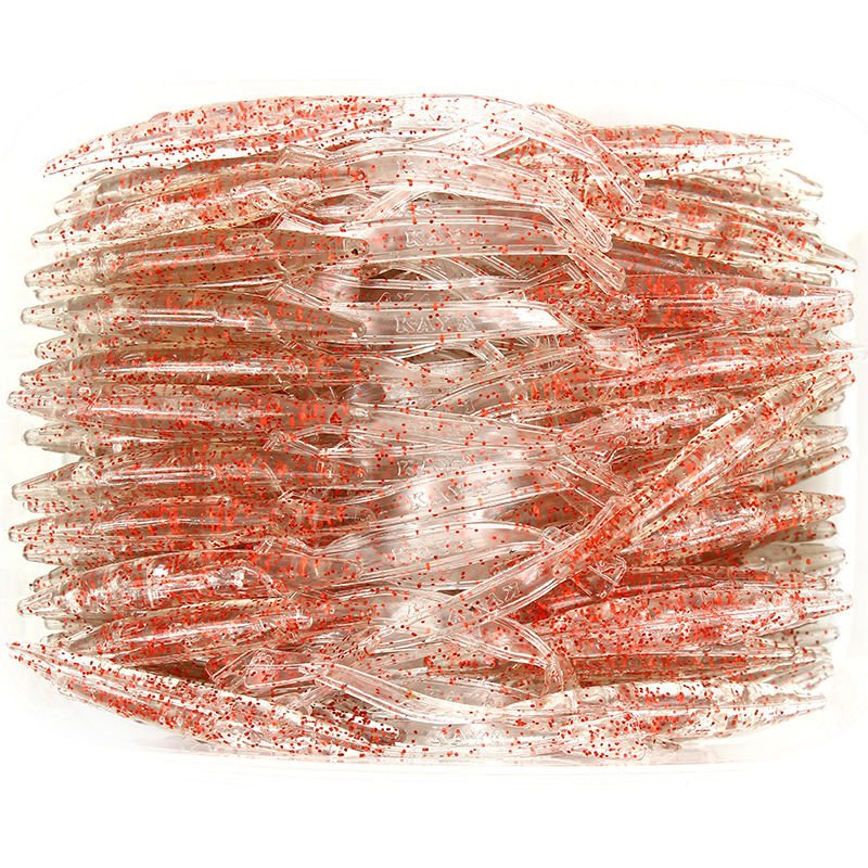 Sasi Silikon Yuvarlak 8.5 Cm 100P Şeffaf Kırmızı Simli