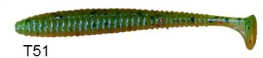 Lucky John S-Shad Tail 3.8'' (9.65 cm) 5P Silikon Yem T51