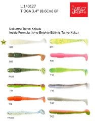 Lucky John Tioga 3.4'' (8.64 cm) 6P Silikon Yem