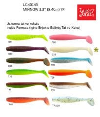 Lucky John Minnow 3.3'' (8.38 cm) 7P Silikon Yem