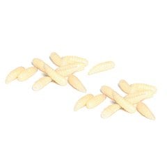 Maggot Silikon Kurtçuk 1.4 cm Beyaz Alabalık Yemi 25 Adet