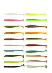 Lucky John S-Shad Tail 3.8'' (9.65 cm) 5P Silikon Yem
