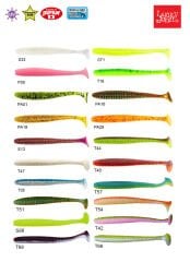 Lucky John S-Shad Tail 3.8'' (9.65 cm) 5P Silikon Yem